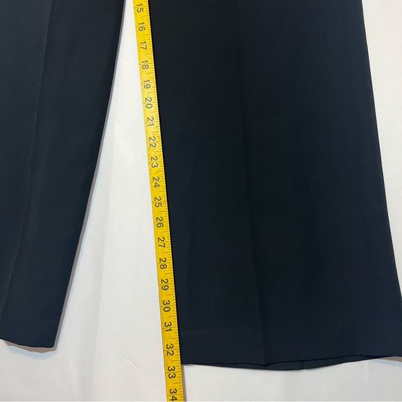 Babaton women’s Black Wide Leg Dress Pants size 6 belted high rise pockets zip - Picture 6 of 12